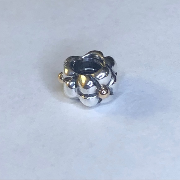 Retired Pandora 14k Tipped Flower Charm - Picture 6 of 9